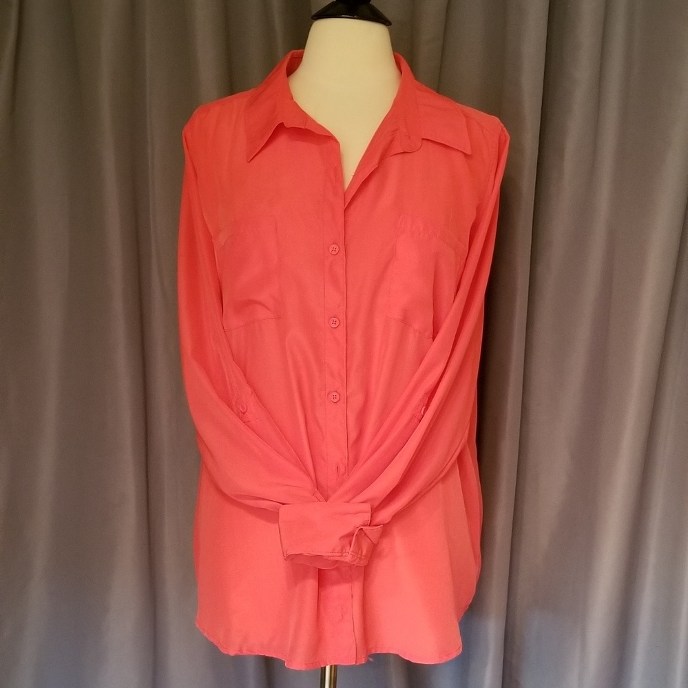 👚 XL Coral Blouse by George